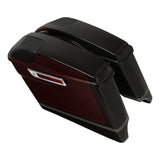 HR3 Black Forest & Wineberry CVO Stretched Saddlebags with Speaker Lids For 14-23 Harley Touring