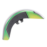 HR3 Apple Green / White Gray Motorcycle 18" Wide Tire Front Mudguard Fender For Harley Touring Models 2014-2023