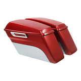 HR3 Wicked Red / Barracuda Silver Hard Saddlebags (Regular) For 14-23 Harley Touring