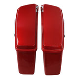 HR3 Wicked Red / Barracuda Silver Hard Saddlebags (Regular) For 14-23 Harley Touring