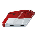 HR3 Wicked Red / Barracuda Silver Hard Saddlebags (Regular) For 14-23 Harley Touring