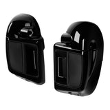 HR3 Black Earth & Vivid Black Vented Lower Fairing Kit With 6.5" Speaker Pods For Harley Touring models 2014-2024