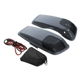 HR3 Gunship Gray CVO Saddlebag Lids With 5" x 7" Speaker Cutouts For Harley Touring Models 2014-2023