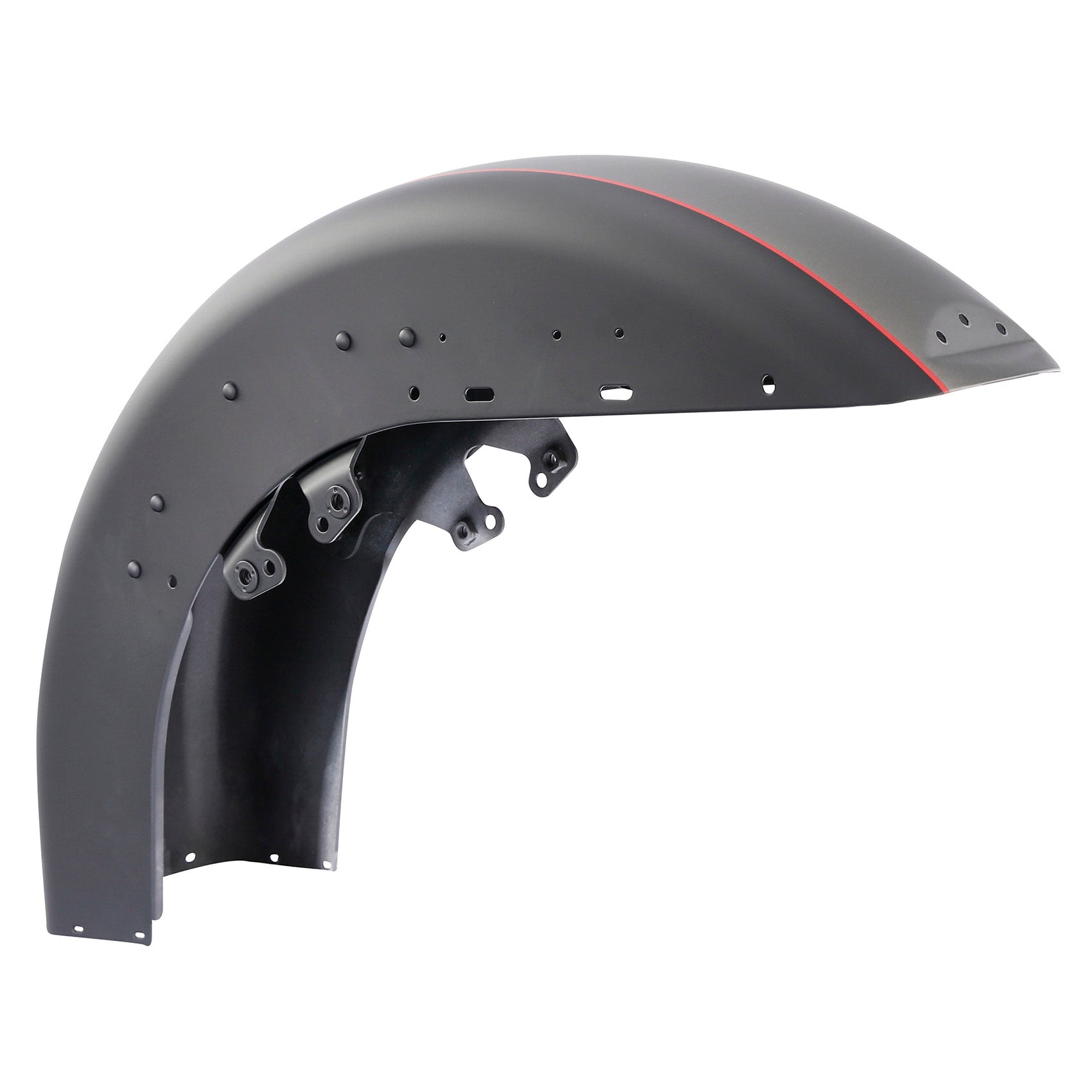 HR3 Industrial Gray Denim / Black Denim Motorcycle Front Mudguard Fender (can be installed with lighting)