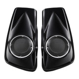 HR3 Vivid Black 6.5" Saddlebag Speaker Lids For Harley Touring Street Glide Road King 2014-2023